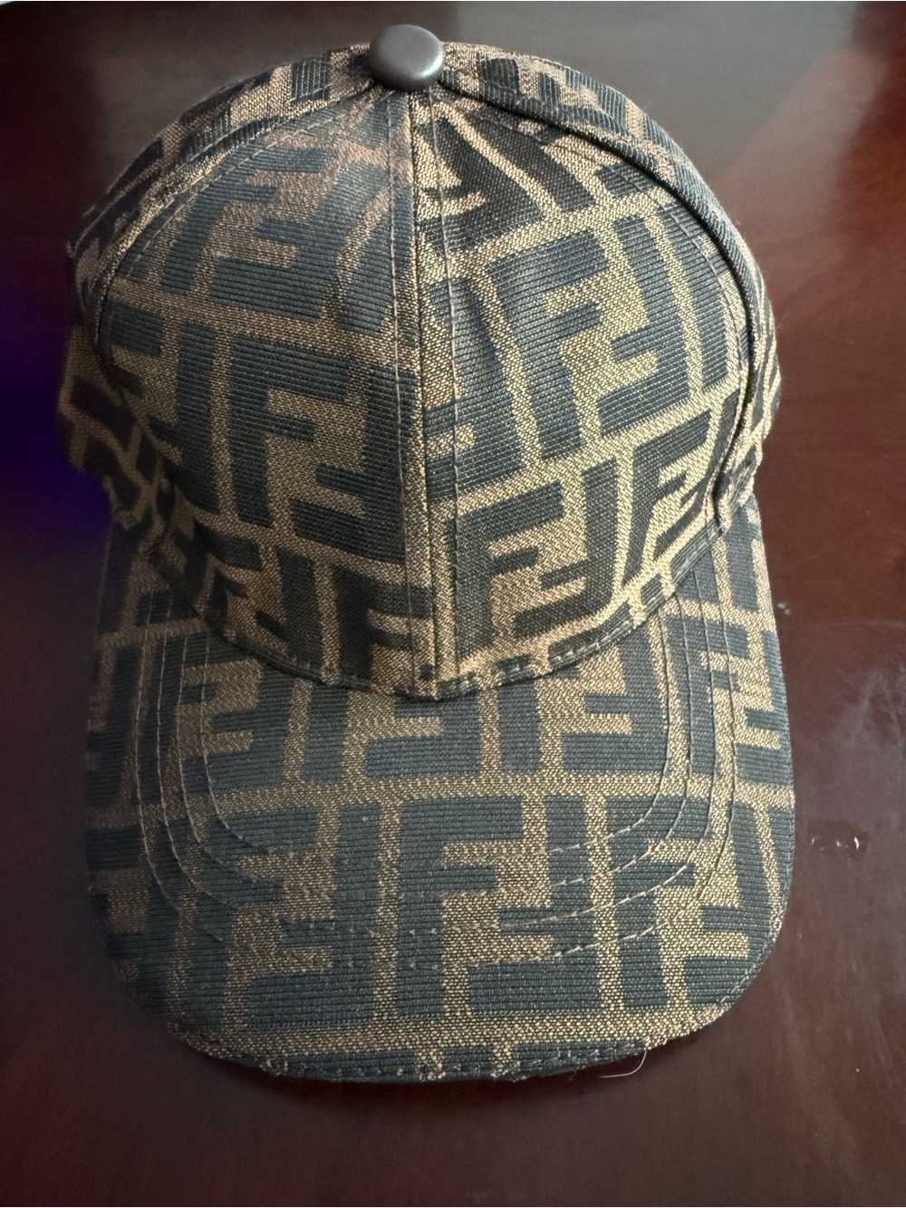 Fendi Brown & Black Monogram Baseball Cap
